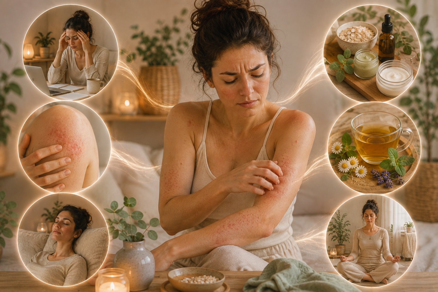 Eczéma et urticaire : quand la peau réagit au stress