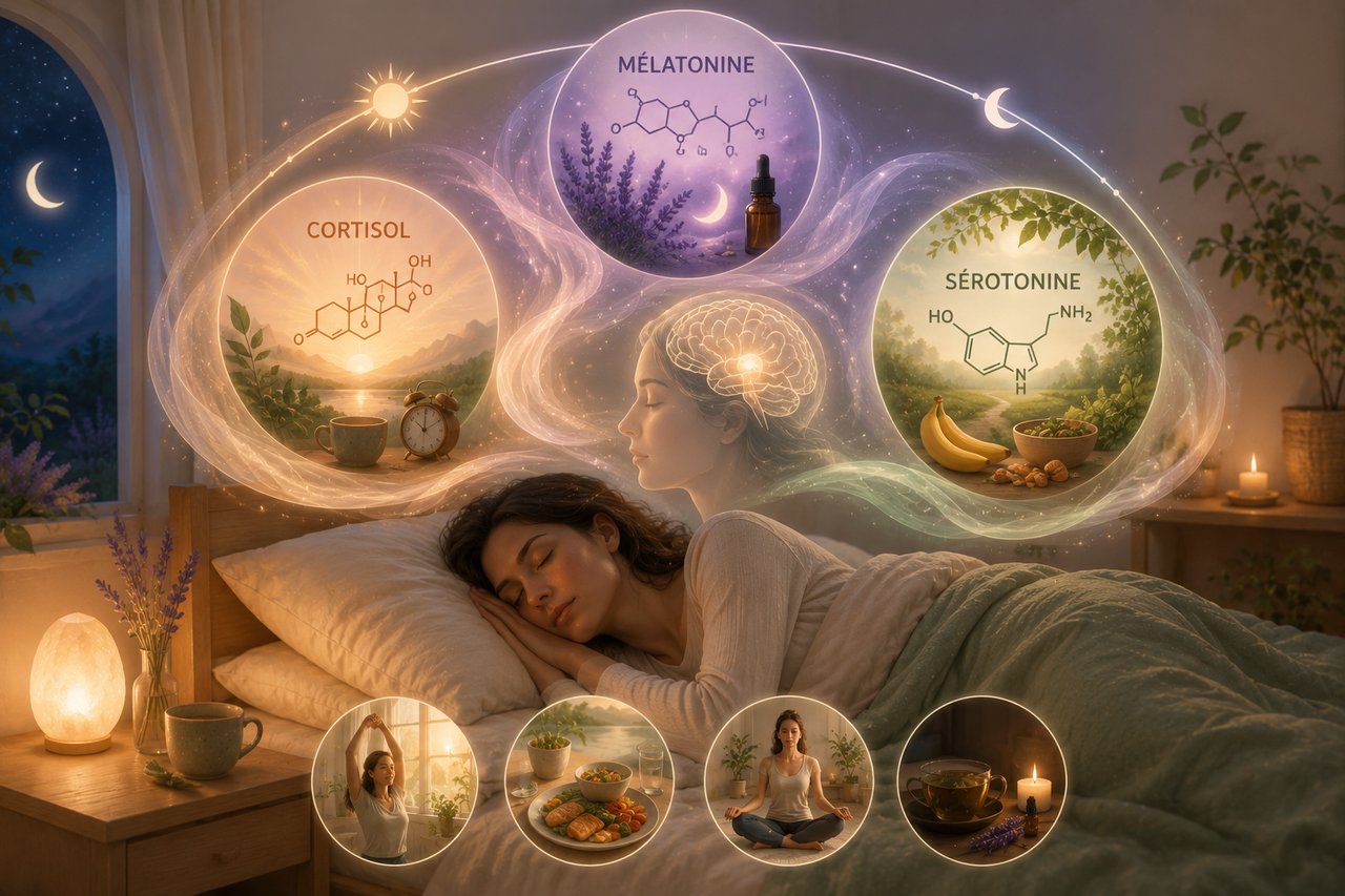 Hormones du sommeil : mélatonine, cortisol et sérotonine : comment les rééquilibrer naturellement